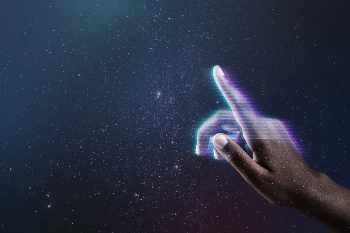 Prst ukazujúci do vzduchu