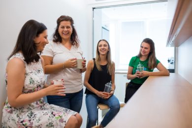 Over coffee with young colleagues