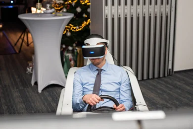 There was also virtual reality at the party