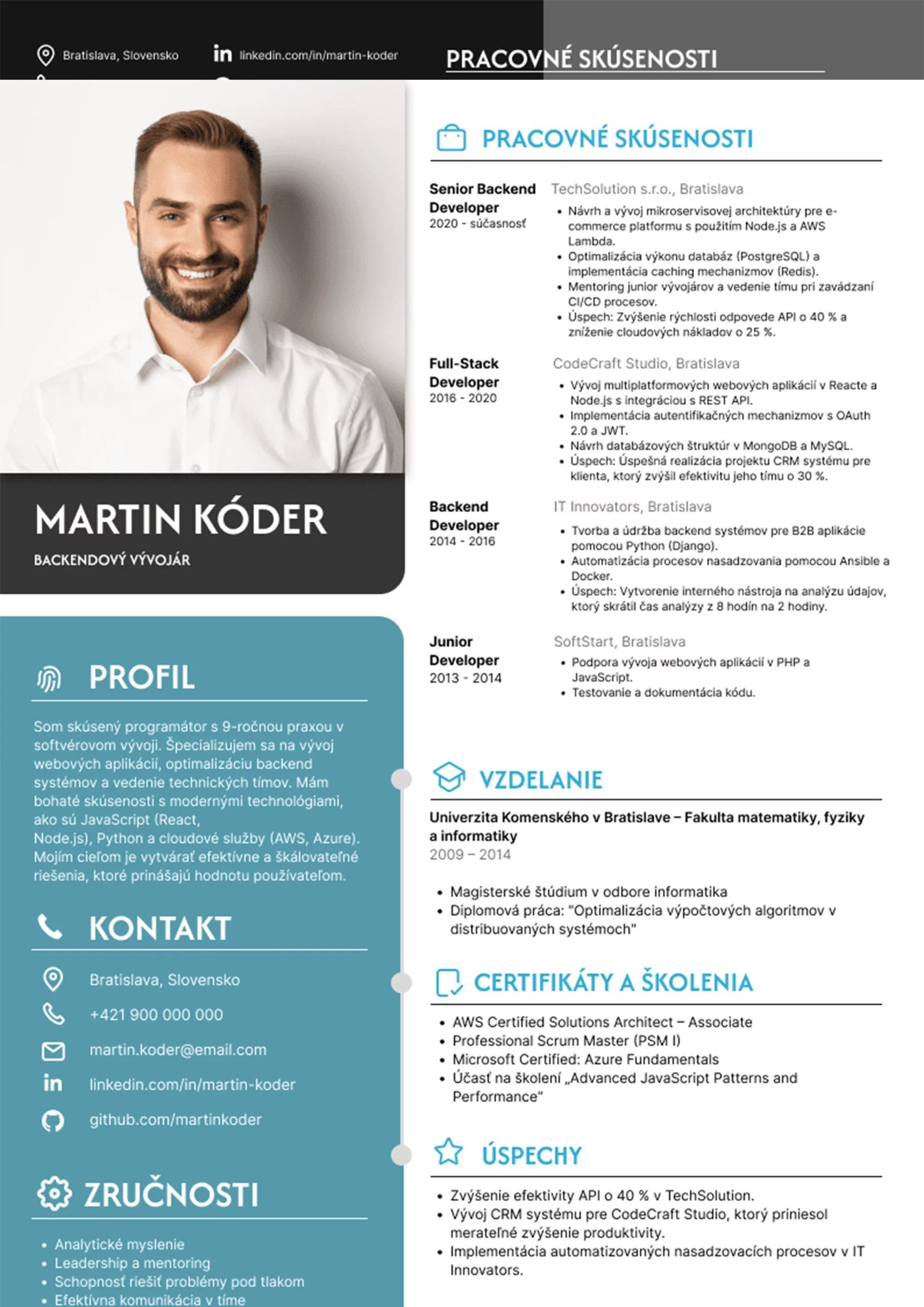 CV-Martin-Kóder_-kombinovaný-min – msg life Slovakia Sample developer CV